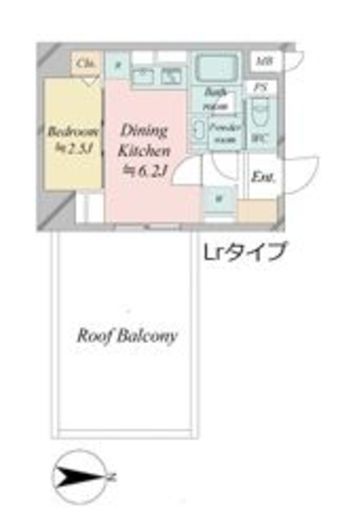 ドゥーエ王子神谷　605号室　間取り