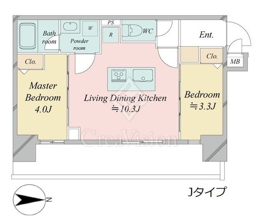ドゥーエ王子神谷　307号室　間取り