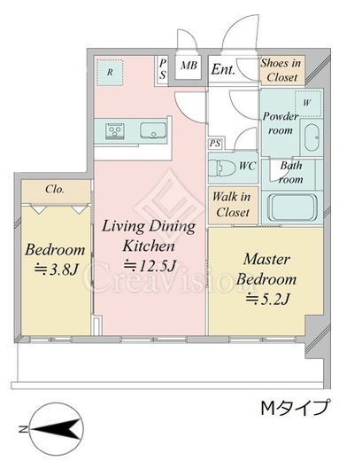 ドゥーエ王子神谷　603号室　間取り