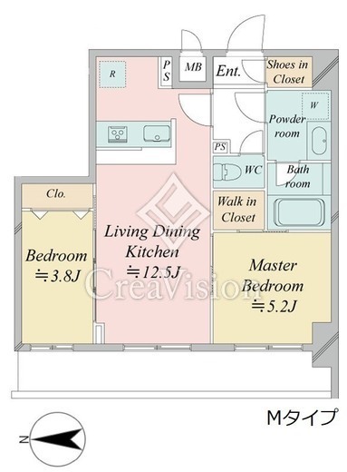 ドゥーエ王子神谷　803号室　間取り