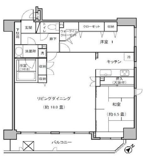 スカール築地　502号室　間取り