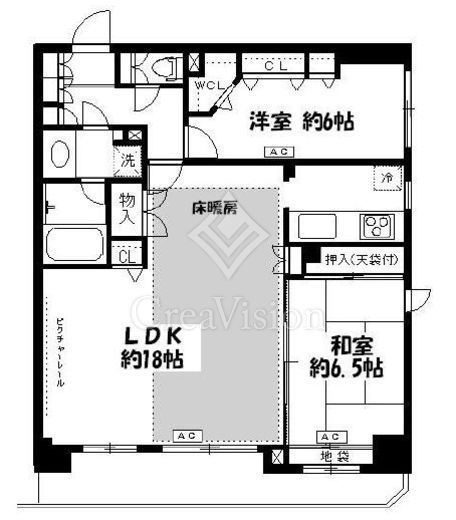 スカール築地　502号室　間取り
