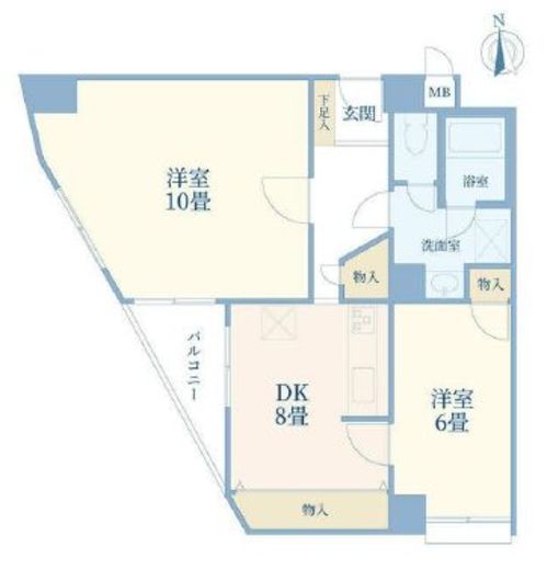 藤和三田コープⅡ　1301号室　間取り