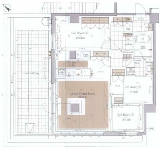 プレミスト赤坂檜町公園　4F7号室　間取り