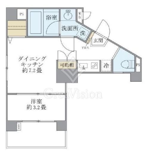 アールプライム大手町　303号室　間取り