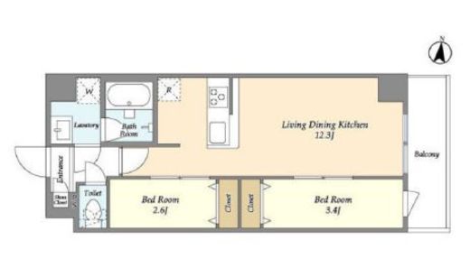 アルファコート梅島　101号室　間取り
