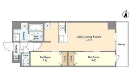 アルファコート梅島　103号室　間取り