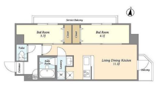 アルファコート梅島　212号室　間取り