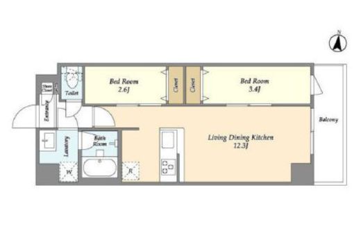 アルファコート梅島　301号室　間取り