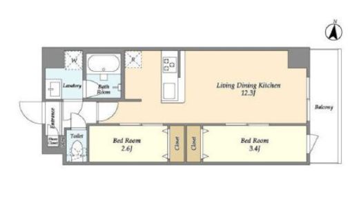 アルファコート梅島　302号室　間取り
