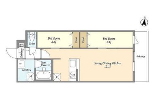 アルファコート梅島　407号室　間取り