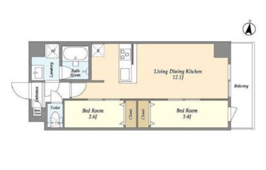 アルファコート梅島　410号室　間取り
