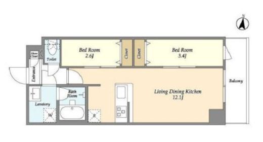 アルファコート梅島　503号室　間取り