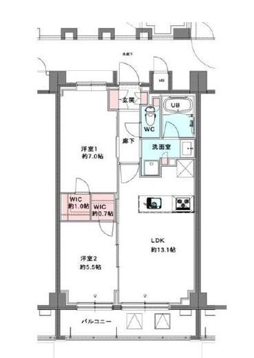 スプリングスクエア永福　202号室　間取り