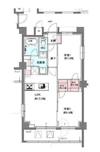 スプリングスクエア永福　206号室　間取り