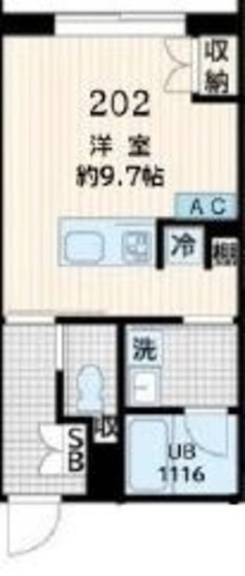 Fullea恵比寿 (フレア恵比寿)　202号室　間取り