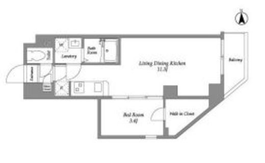 アルファコート葛西　103号室　間取り