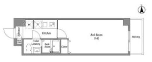 アルファコート葛西　111号室　間取り
