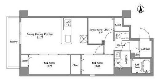 アルファコート葛西　401号室　間取り