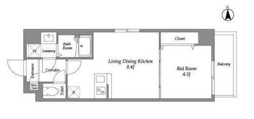 アルファコート葛西　405号室　間取り
