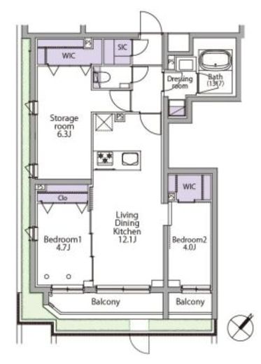 イプセ代々木レジデンス　101号室　間取り
