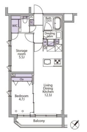 イプセ代々木レジデンス　405号室　間取り