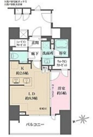 ザ・パークハウス品川荏原中延　802号室　間取り