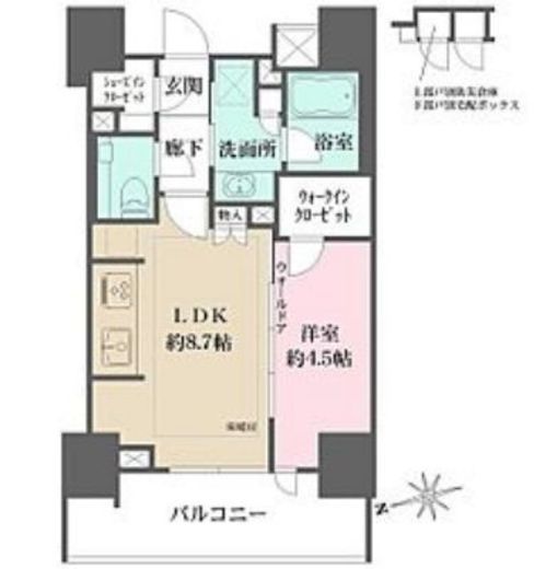 ザ・パークハウス品川荏原中延　804号室　間取り
