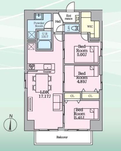 Daiwaグレイスメゾン亀戸　701号室　間取り