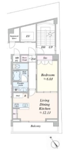 TIMELESS麻布十番　301号室　間取り