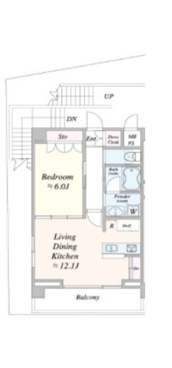 TIMELESS麻布十番　303号室　間取り