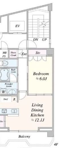 TIMELESS麻布十番　401号室　間取り