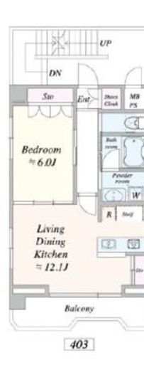 TIMELESS麻布十番　403号室　間取り