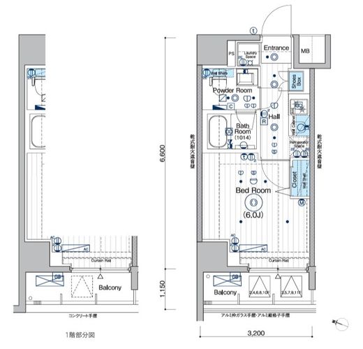 MAXIV横浜吉野町TRE　102号室　間取り
