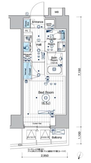 MAXIV横浜吉野町TRE　1103号室　間取り