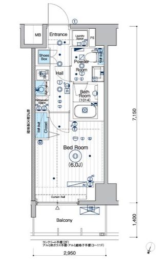 MAXIV横浜吉野町TRE　606号室　間取り