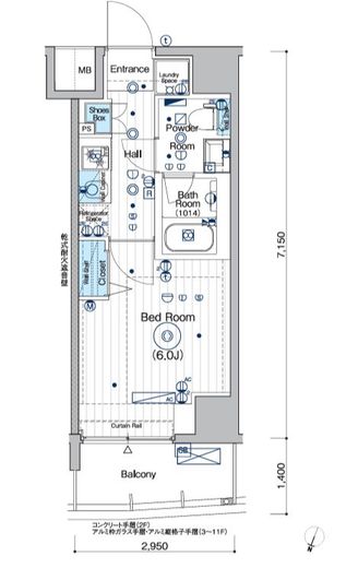 MAXIV横浜吉野町TRE　704号室　間取り