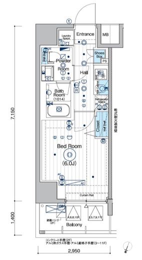 MAXIV横浜吉野町TRE　807号室　間取り