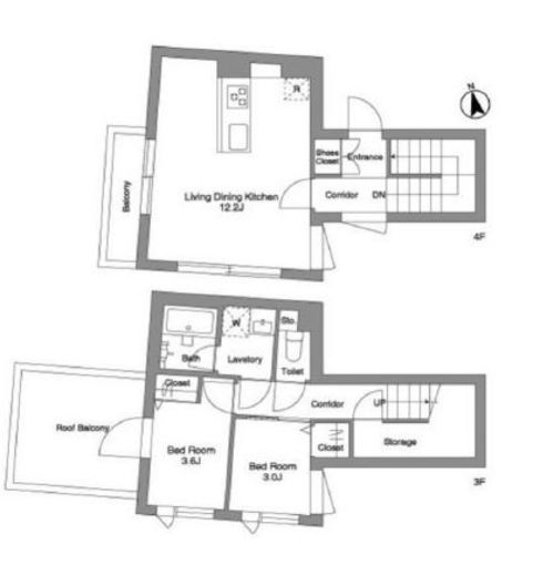 スタイリオ桜新町　403号室　間取り