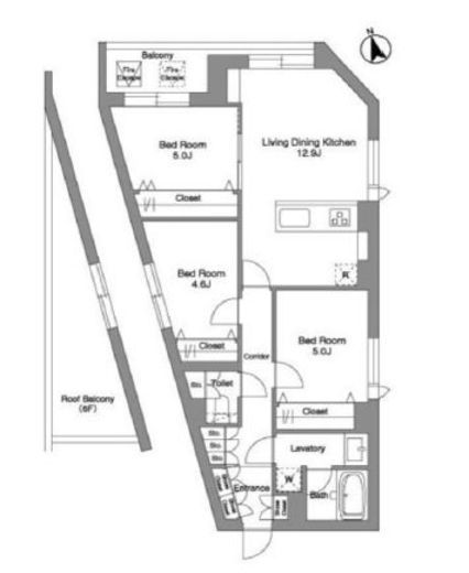 スタイリオ桜新町　901号室　間取り