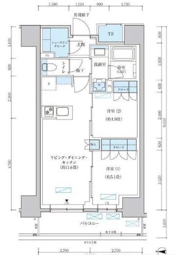 パークアクシス池袋イースト　1003号室　間取り