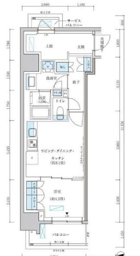 パークアクシス池袋イースト　307号室　間取り