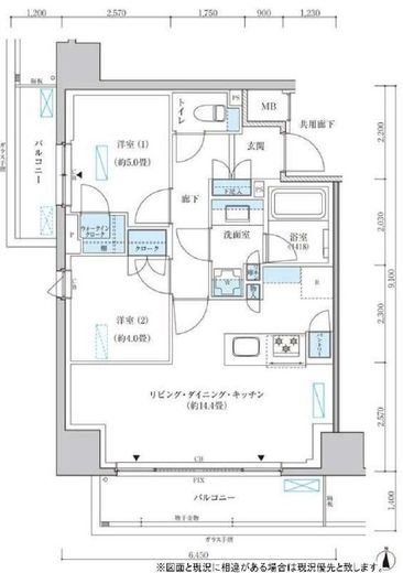 パークアクシス池袋イースト　802号室　間取り
