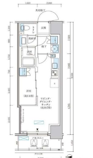 パークアクシス池袋イースト　804号室　間取り