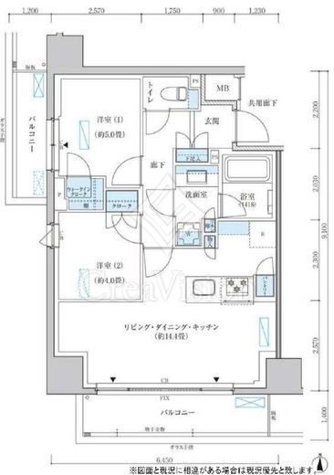 パークアクシス池袋イースト　1202号室　間取り