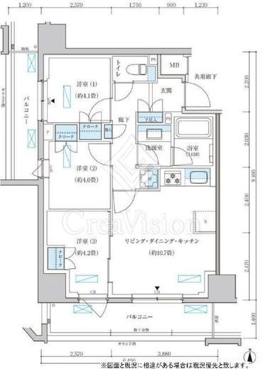 パークアクシス池袋イースト　302号室　間取り
