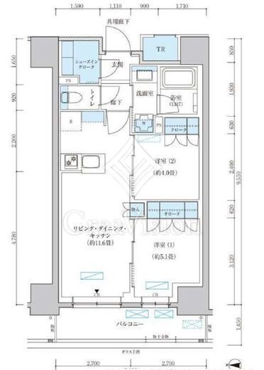 パークアクシス池袋イースト　903号室　間取り