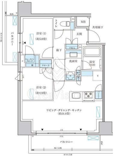パークアクシス池袋イースト　902号室　間取り