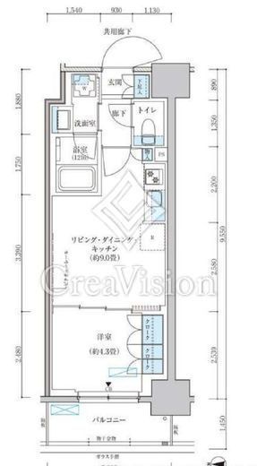パークアクシス池袋イースト　406号室　間取り