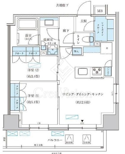パークアクシス池袋イースト　701号室　間取り